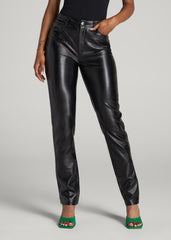 True Touch Leather SLIM Pants for Tall Women in Black