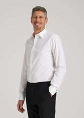 Oskar Easy Care Dress Shirt for Tall Men in Bright White