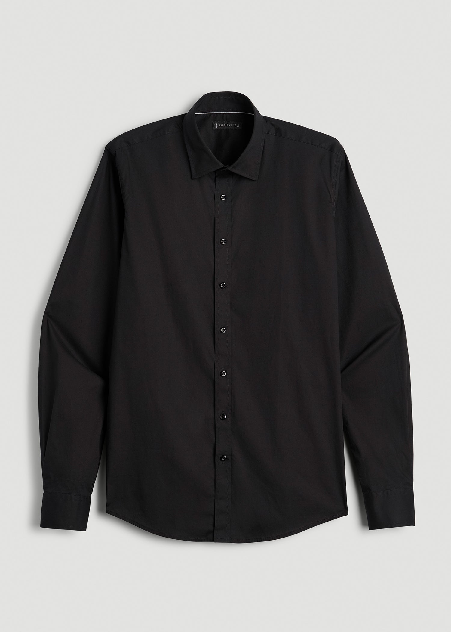 Oskar Easy Care Dress Shirt for Tall Men in Black