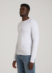 The Essential Slim Fit Long Sleeve Tee for Tall Men in White