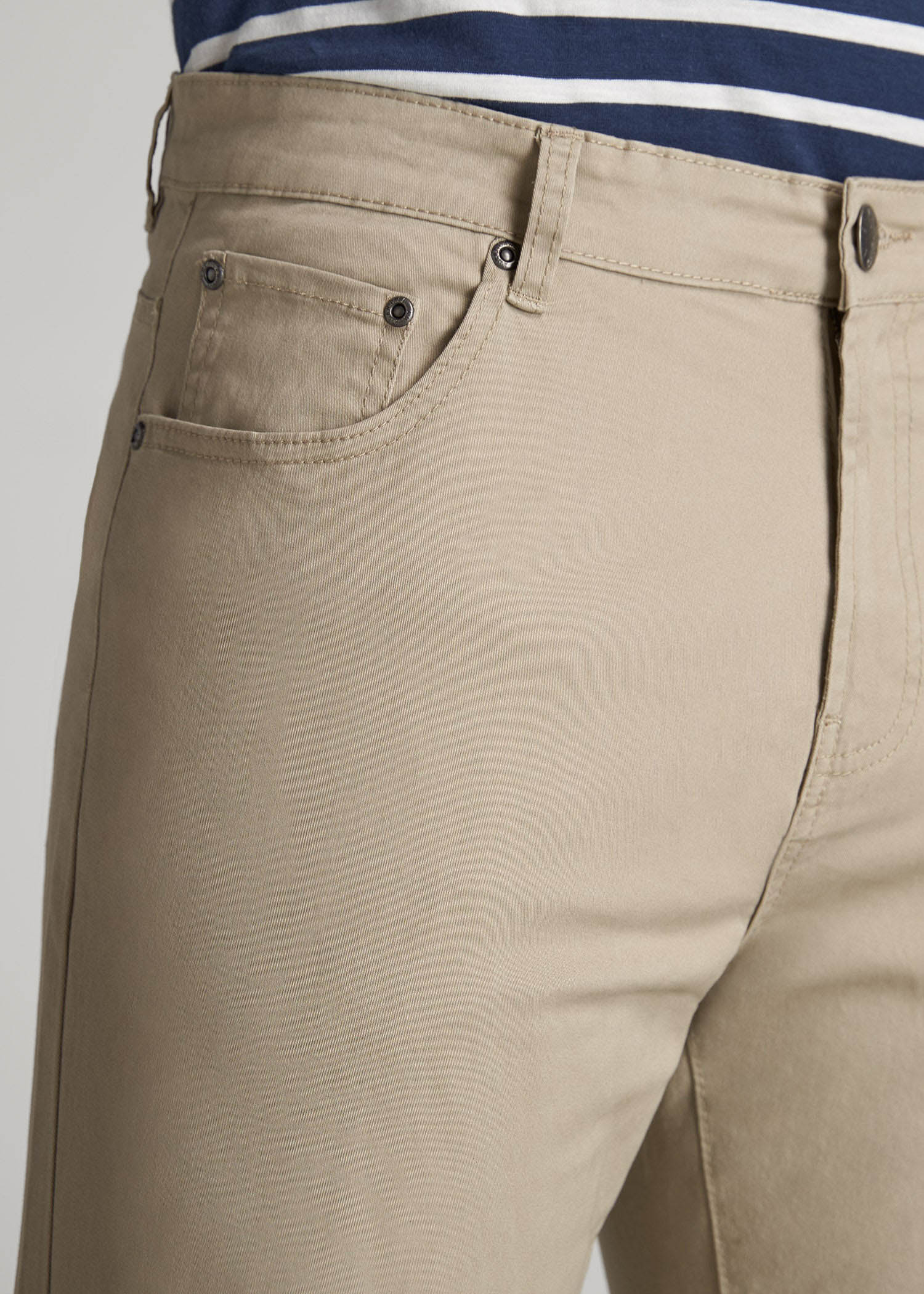 J1 STRAIGHT Leg Five-Pocket Pants for Tall Men in Desert Khaki
