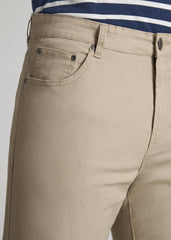 J1 STRAIGHT Leg Five-Pocket Pants for Tall Men in Desert Khaki