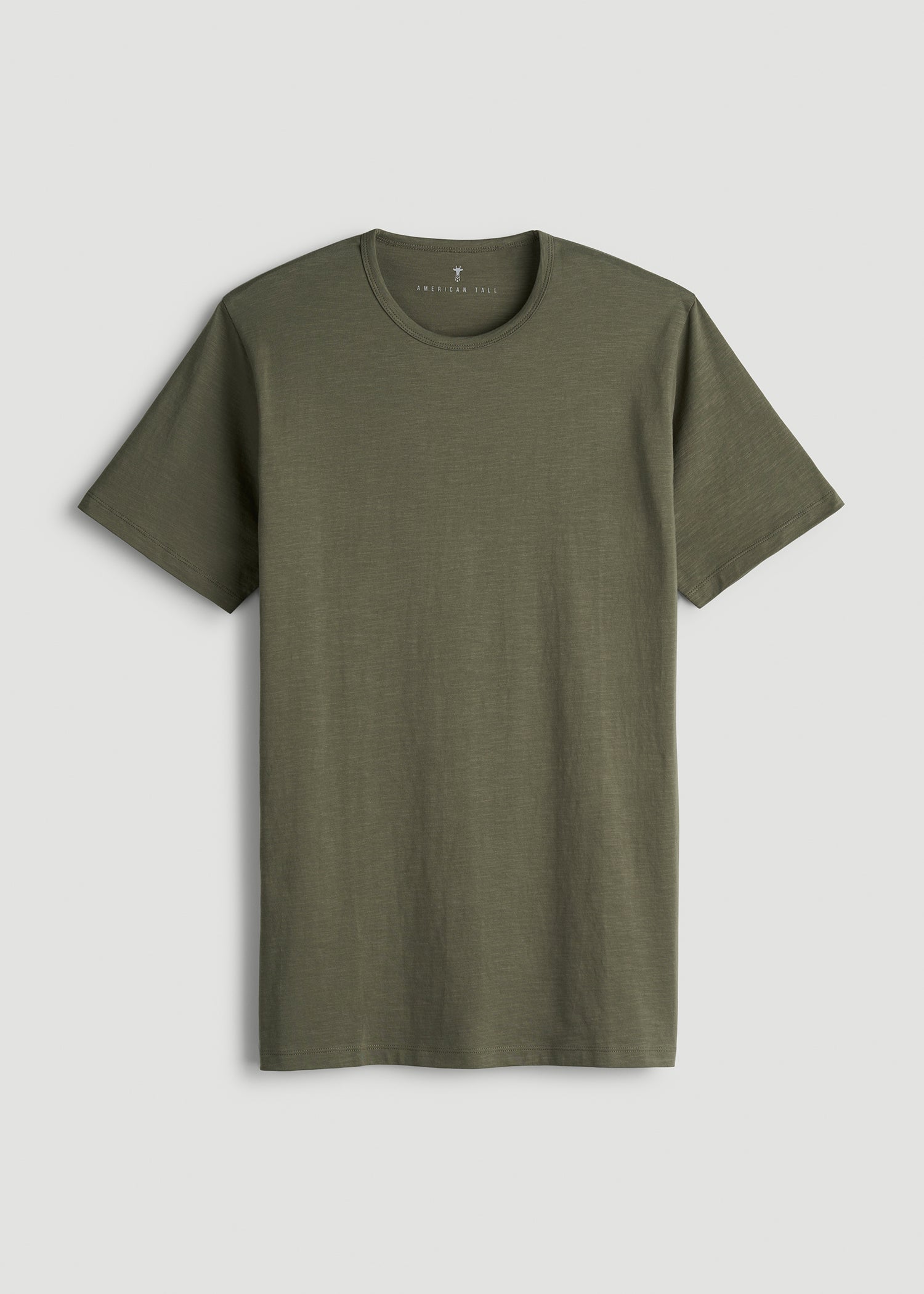 REGULAR-FIT Slub Tee for Tall Men in Olive
