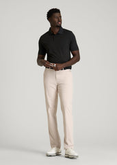 Performance Vented Golf Polo for Tall Men in Black