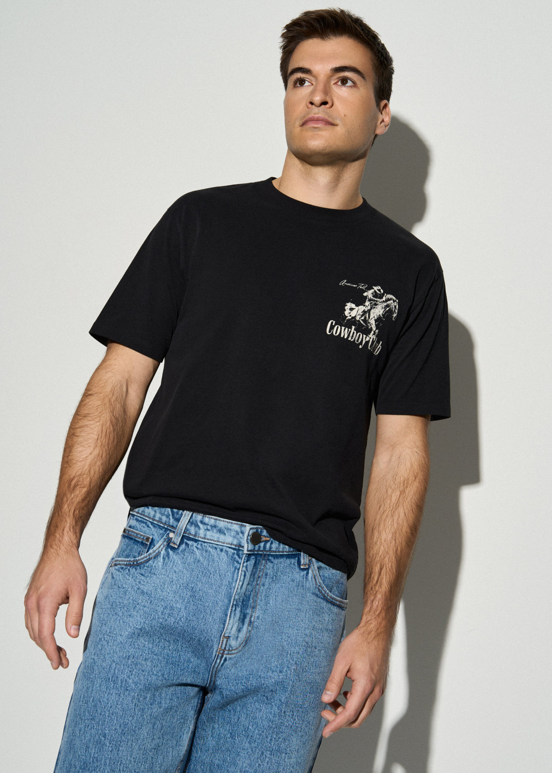 Rodeo Graphic Tee for Tall Men in Black