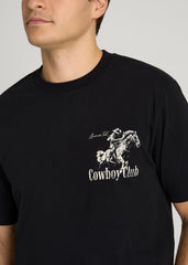 Rodeo Graphic Tee for Tall Men in Black
