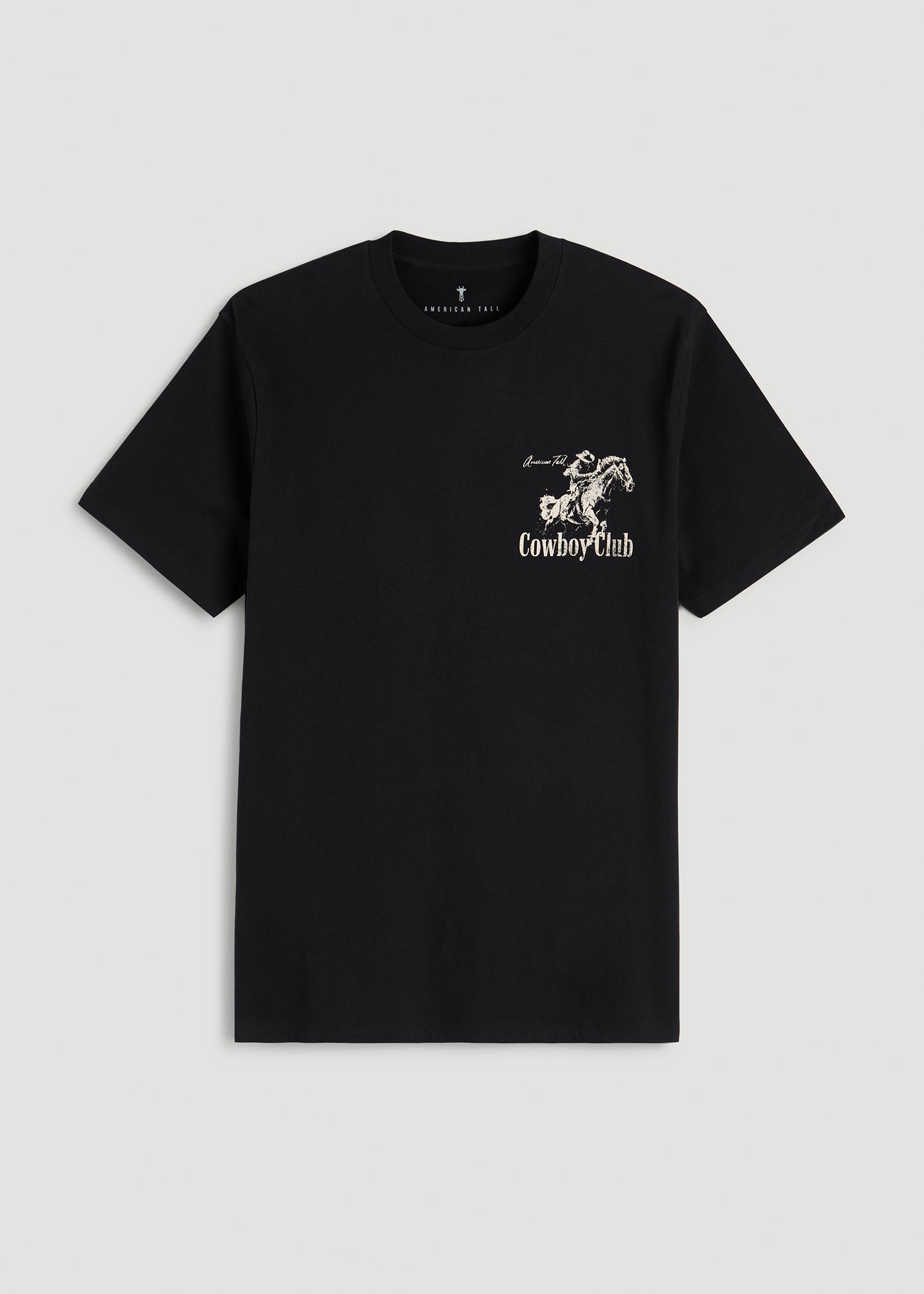 Rodeo Graphic Tee for Tall Men in Black