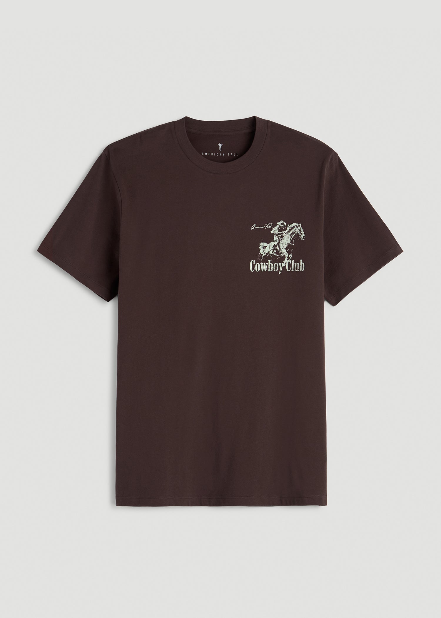 Rodeo Graphic Tee for Tall Men in Brown