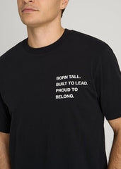 Mission Graphic Tee for Tall Men in Black