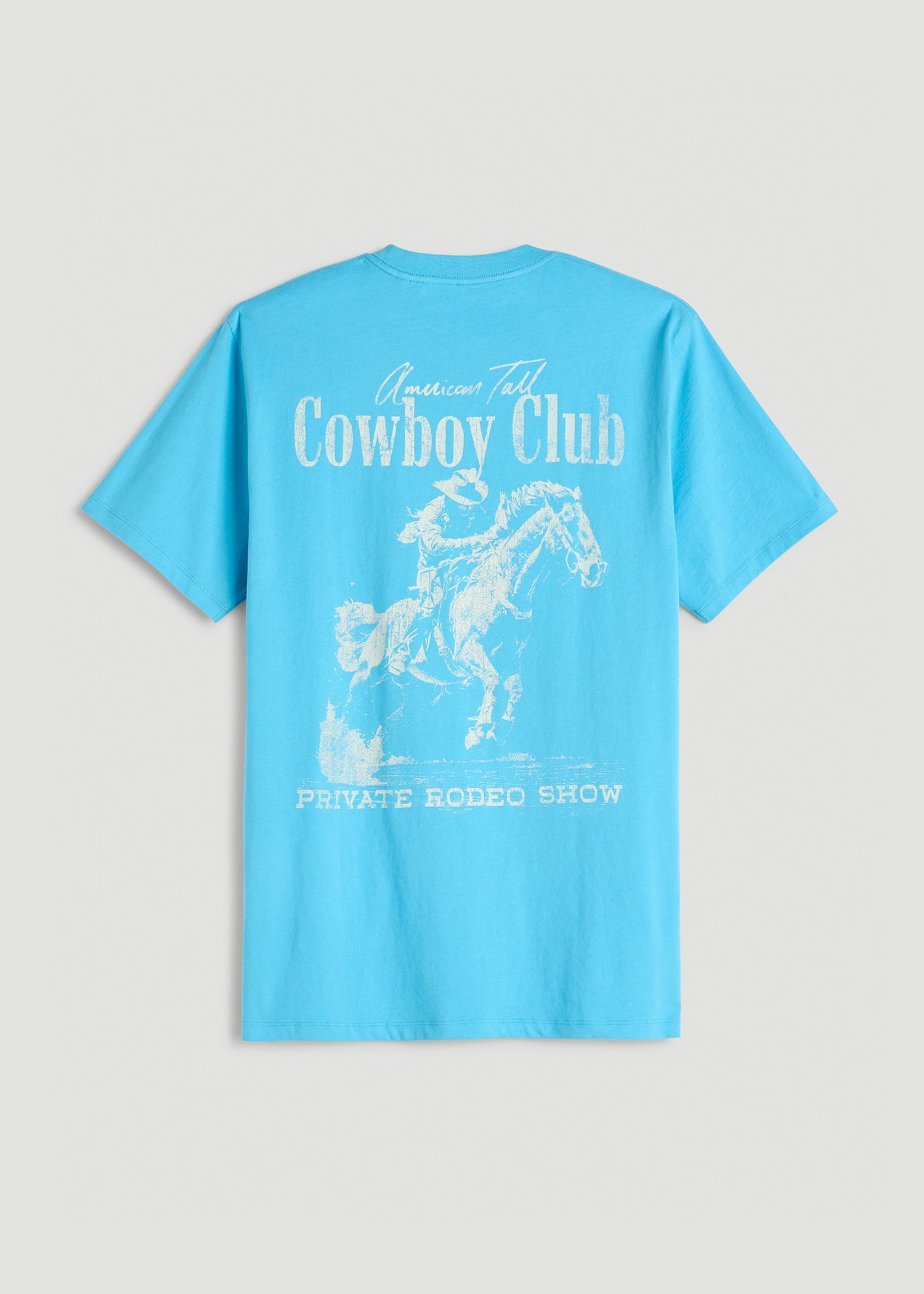 Rodeo Graphic Tee for Tall Men in Blue
