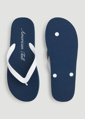 Men's Flip-Flop in Navy Blue/White