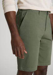 Stretch Commuter Chino Short for Tall Men in Olive