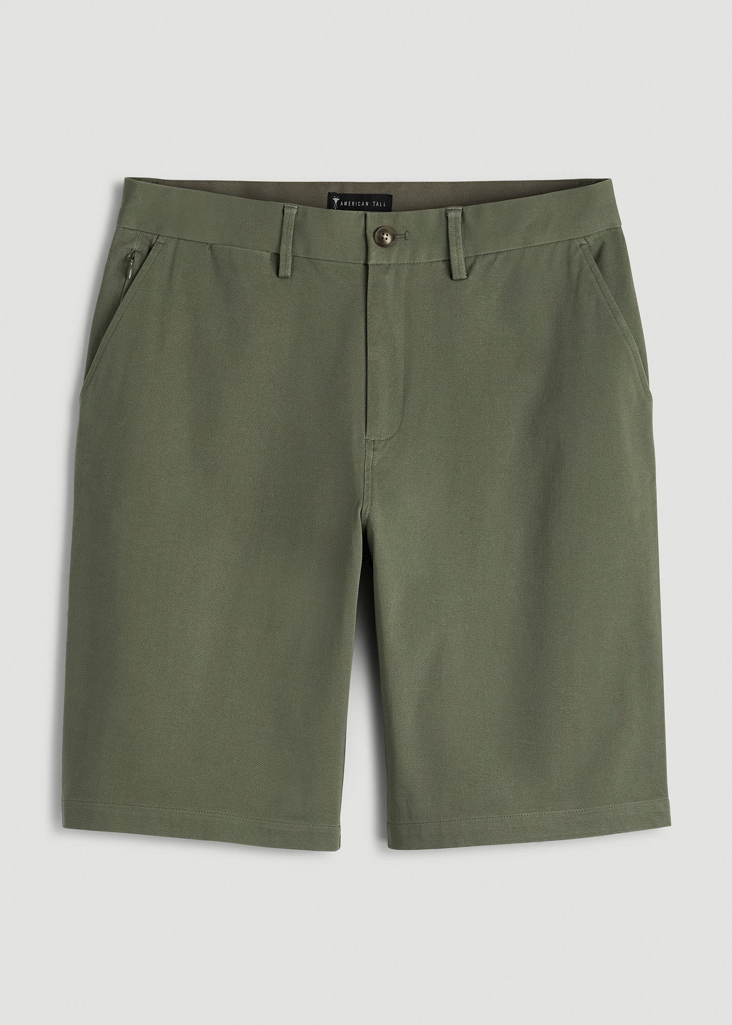 Stretch Commuter Chino Short for Tall Men in Olive
