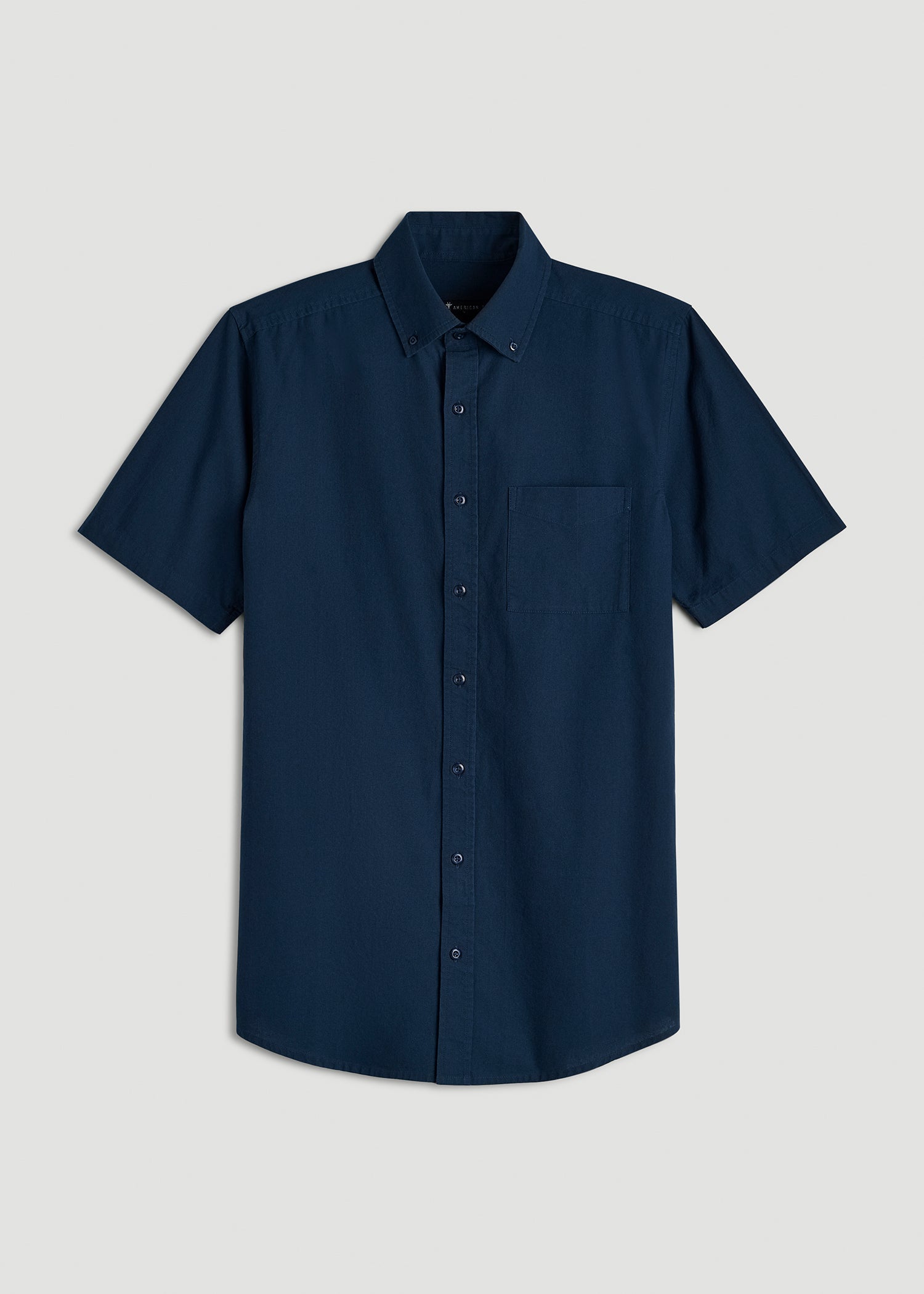 Short Sleeve Shirt for Tall Men in Navy Blue