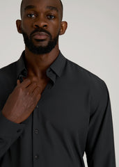 Traveler Stretch Dress Shirt in Black