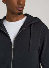 Wearever 2.0 French Terry Full-Zip Hoodie for Tall Men in Black