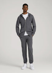 Wearever 2.0 French Terry Full-Zip Hoodie for Tall Men in Charcoal Mix