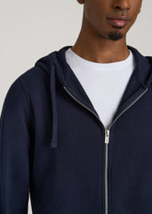 Wearever 2.0 French Terry Full-Zip Hoodie for Tall Men in Evening Blue