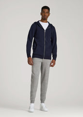 Wearever 2.0 French Terry Full-Zip Hoodie for Tall Men in Evening Blue