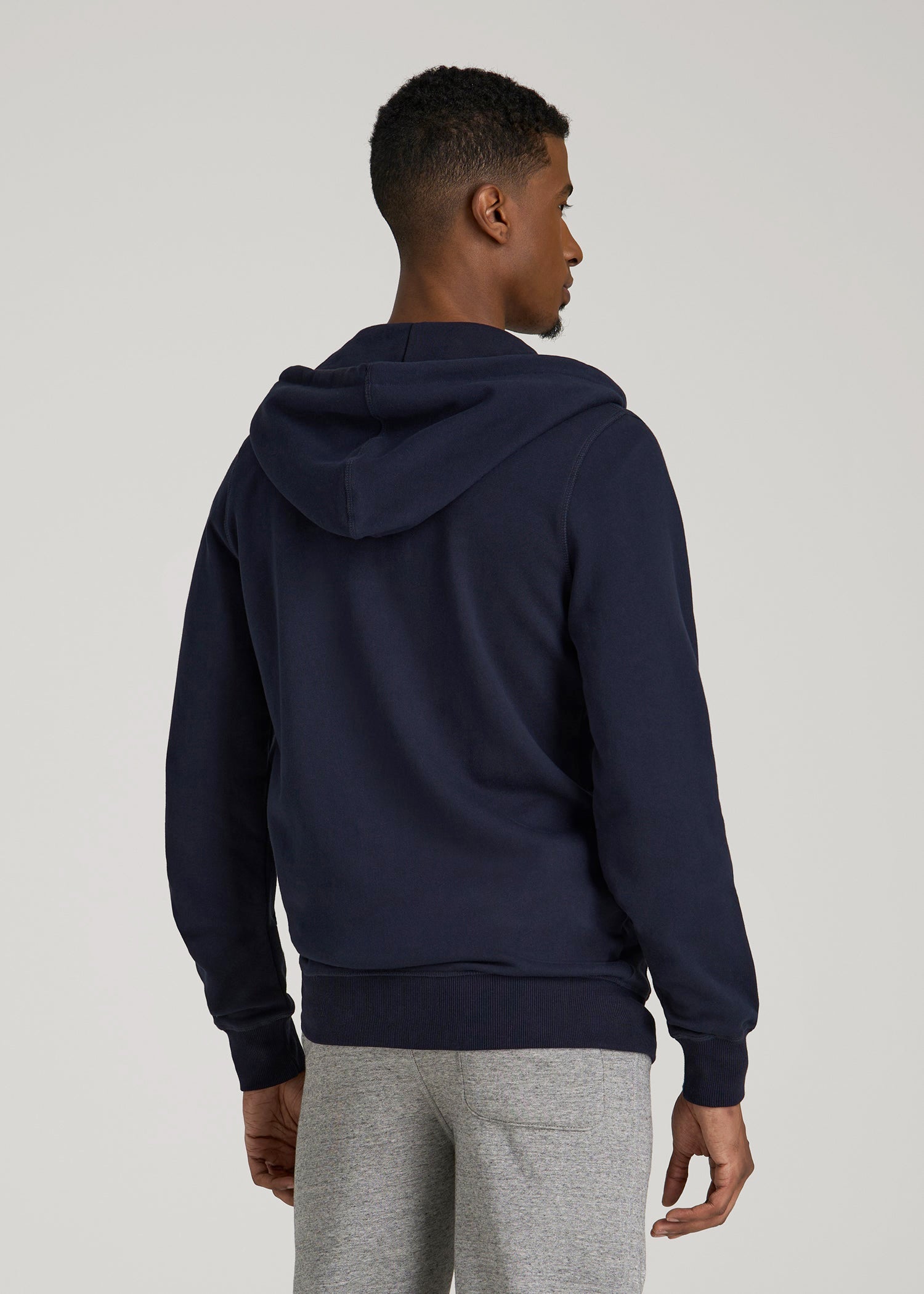 Wearever 2.0 French Terry Full-Zip Hoodie for Tall Men in Evening Blue