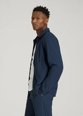 Traveler Bomber Jacket for Tall Men in Navy Blue