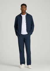 Traveler Bomber Jacket for Tall Men in Navy Blue