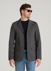 Stretch Commuter Chino Sport Coat for Tall Men in Slate