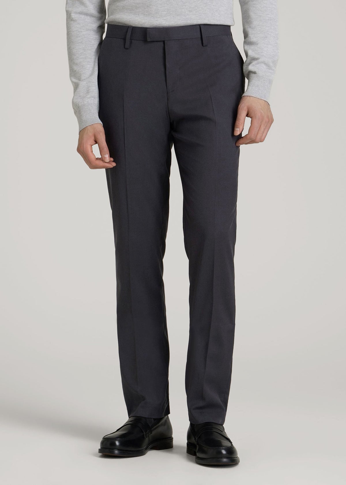 Suit Trousers for Tall Men in Mid Grey