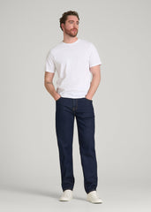 MILO Relaxed Tapered Fit Jeans for Tall Men in Deep Indigo Wash