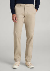 J1 STRAIGHT Leg Chinos for Tall Men in Desert Khaki