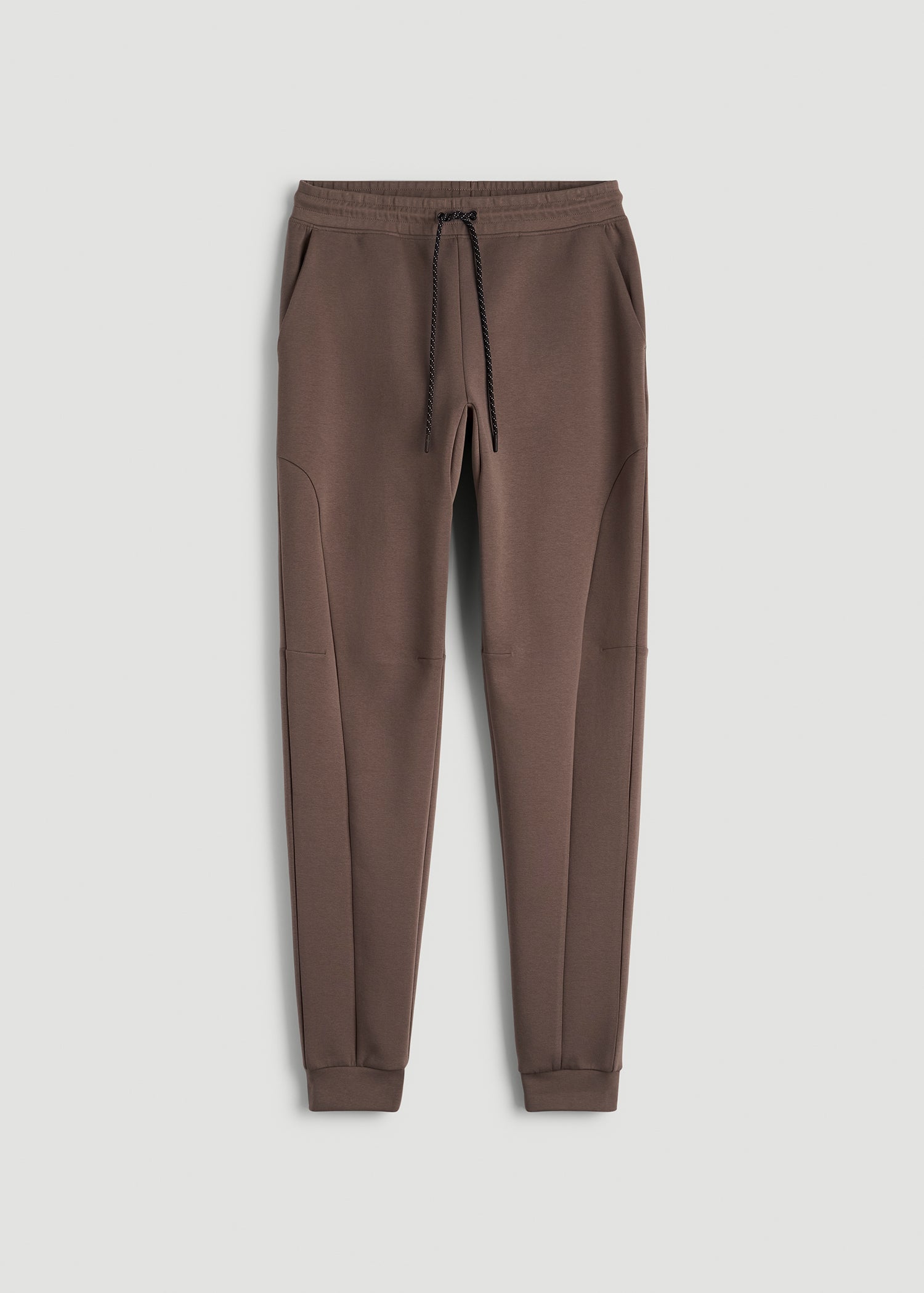 Tech Motion Fleece Joggers for Tall Men in Coffee Quartz
