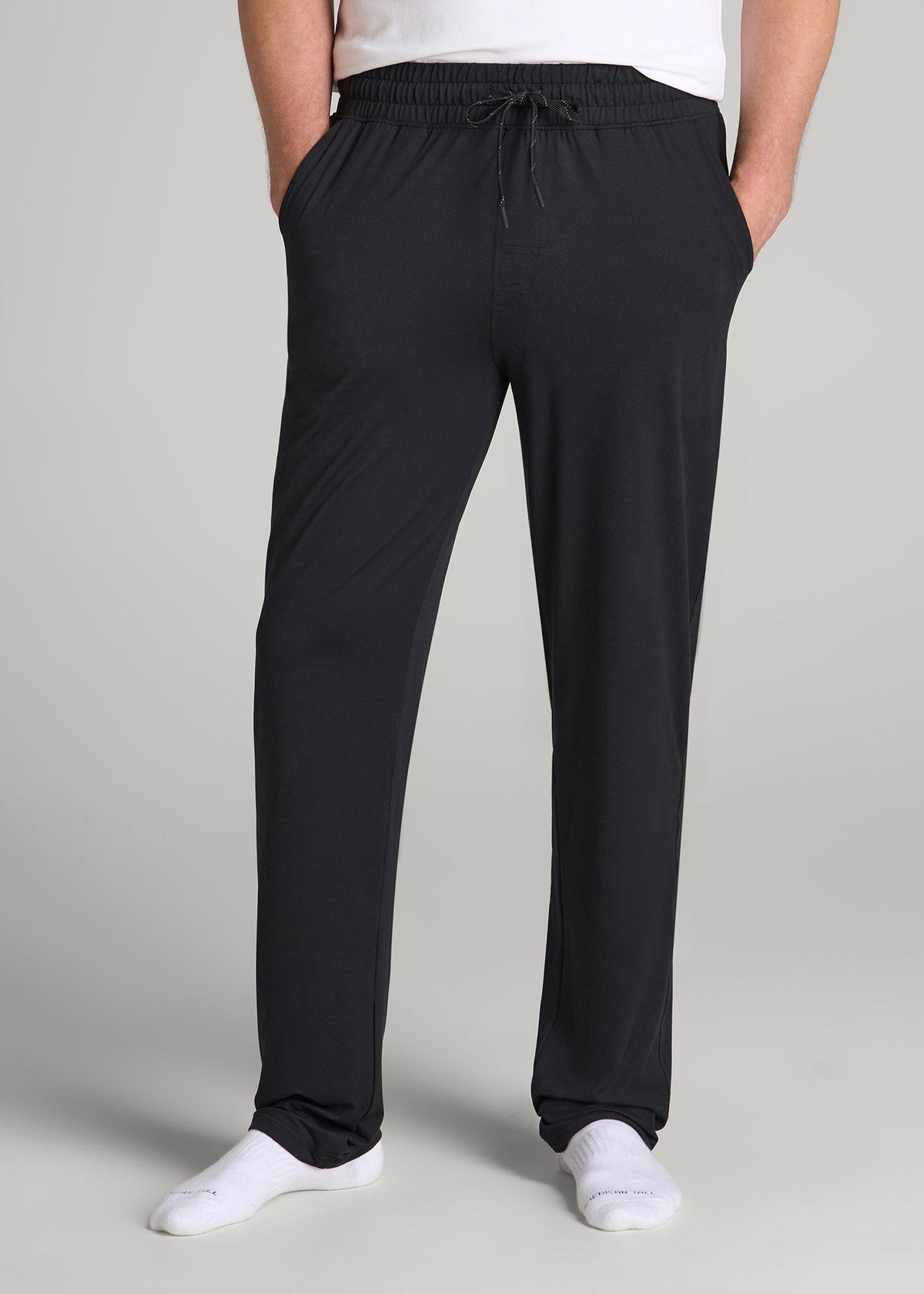 Weekender Stretch Lounge Pants for Tall Men in Black
