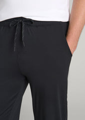 Weekender Stretch Lounge Pants for Tall Men in Black