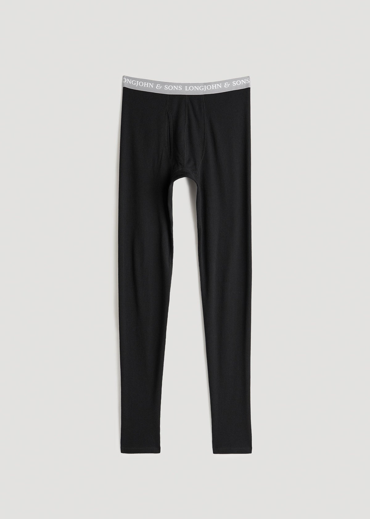 LJ&S Long Thermal Underwear for Tall Men in Black