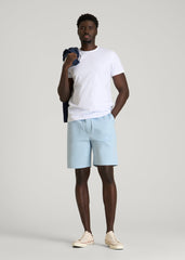 Stretch Commuter Pull-on Short for Tall Men in Ice Blue