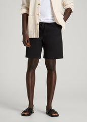 Stretch Commuter Pull-on Short for Tall Men in Black