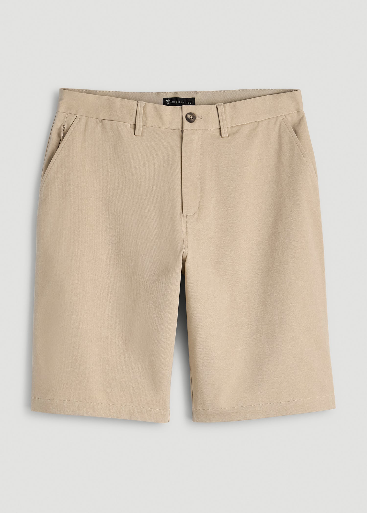 Stretch Commuter Chino Short for Tall Men in Warm Taupe