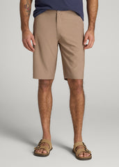Hybrid Shorts for Tall Men in Dark Sand