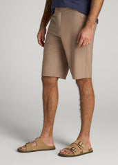 Hybrid Shorts for Tall Men in Dark Sand