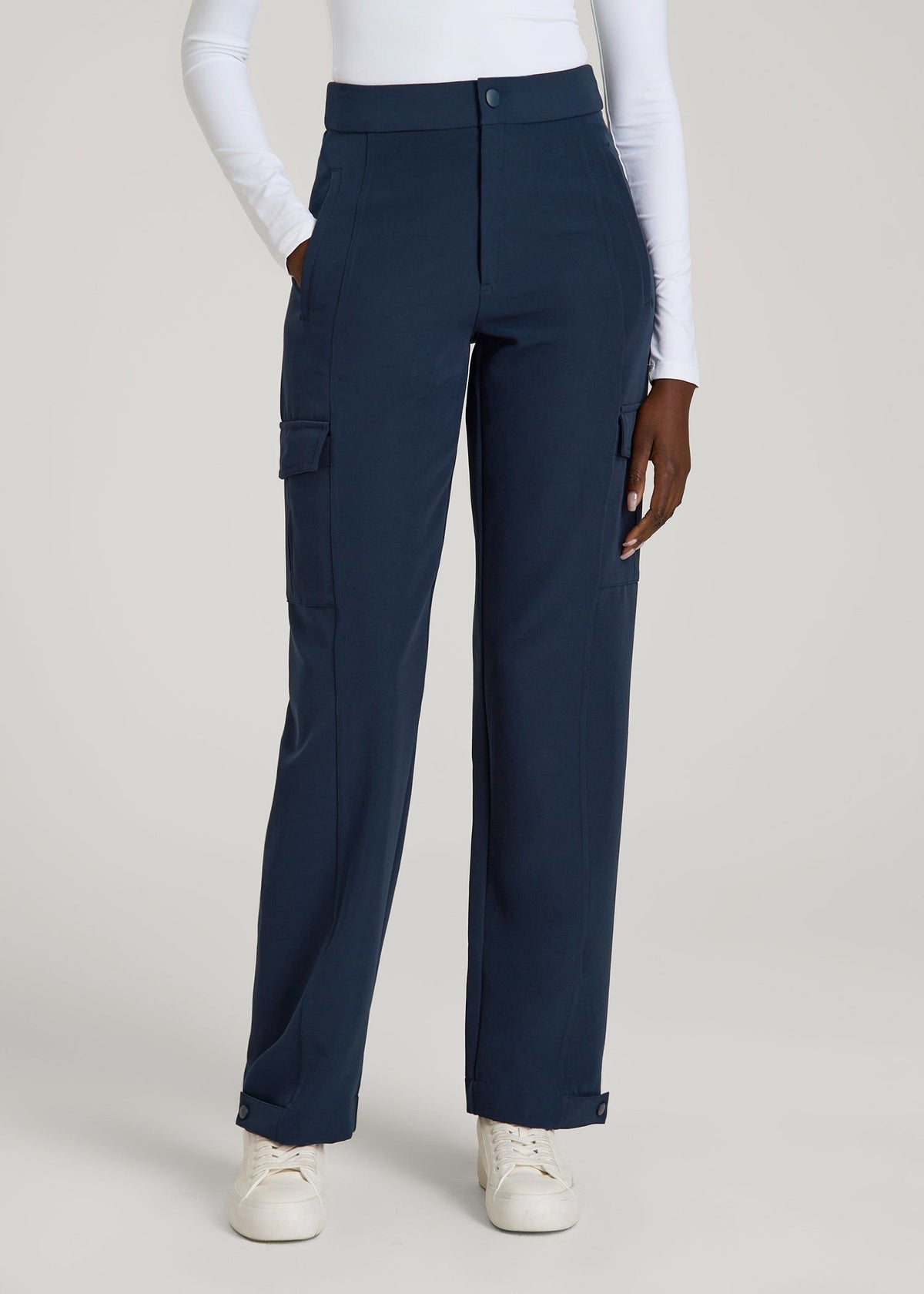 Traveler Cargo Pants for Tall Women in Navy