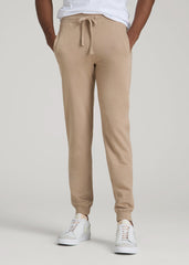 Wearever 2.0 French Terry Joggers for Tall Men in Light Camel