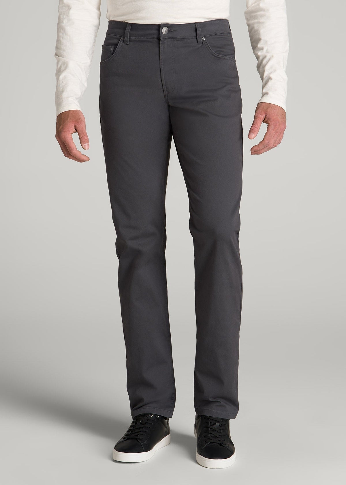 J1 STRAIGHT Leg Five-Pocket Pants for Tall Men in Iron Grey