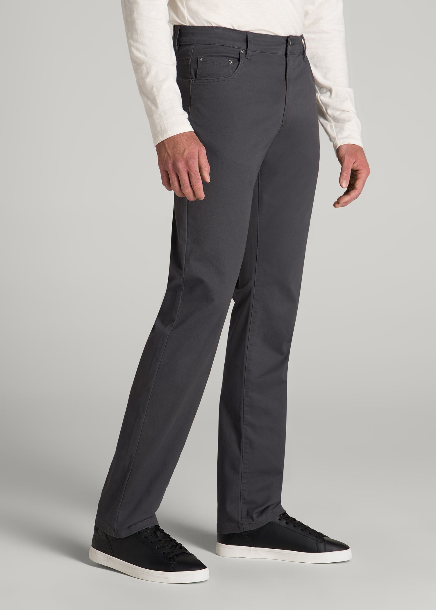 J1 STRAIGHT Leg Five-Pocket Pants for Tall Men in Iron Grey