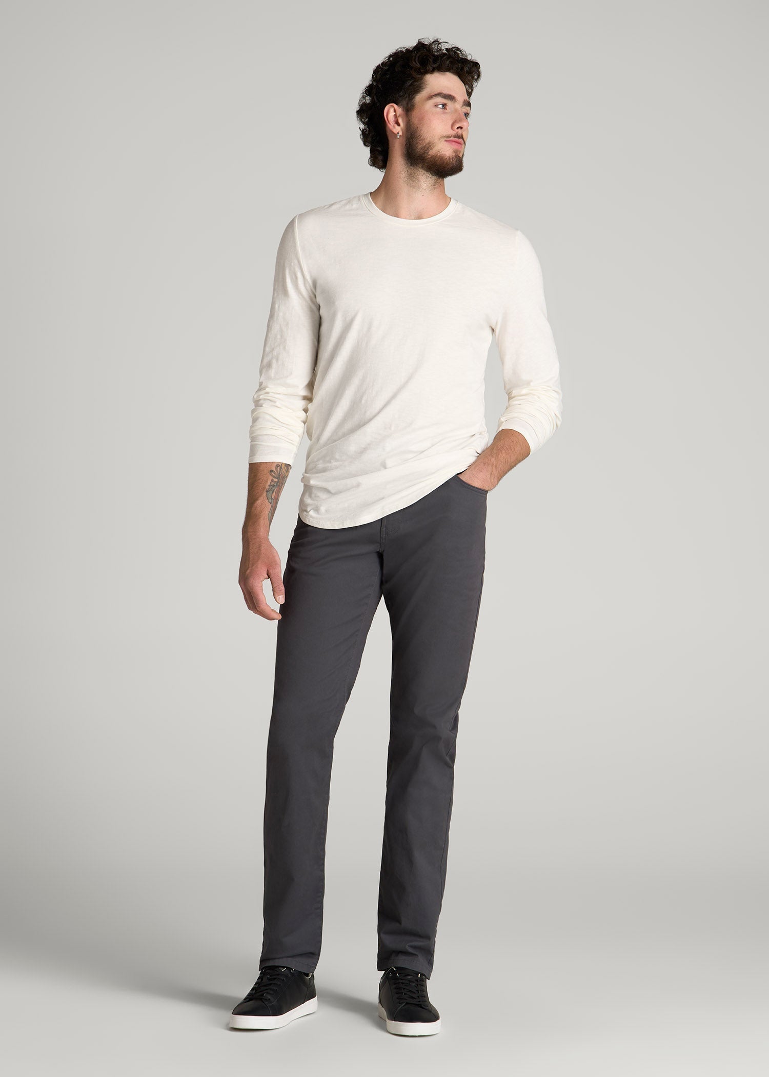 J1 STRAIGHT Leg Five-Pocket Pants for Tall Men in Iron Grey