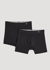 Micro Modal Boxer Briefs for Tall Men in Black