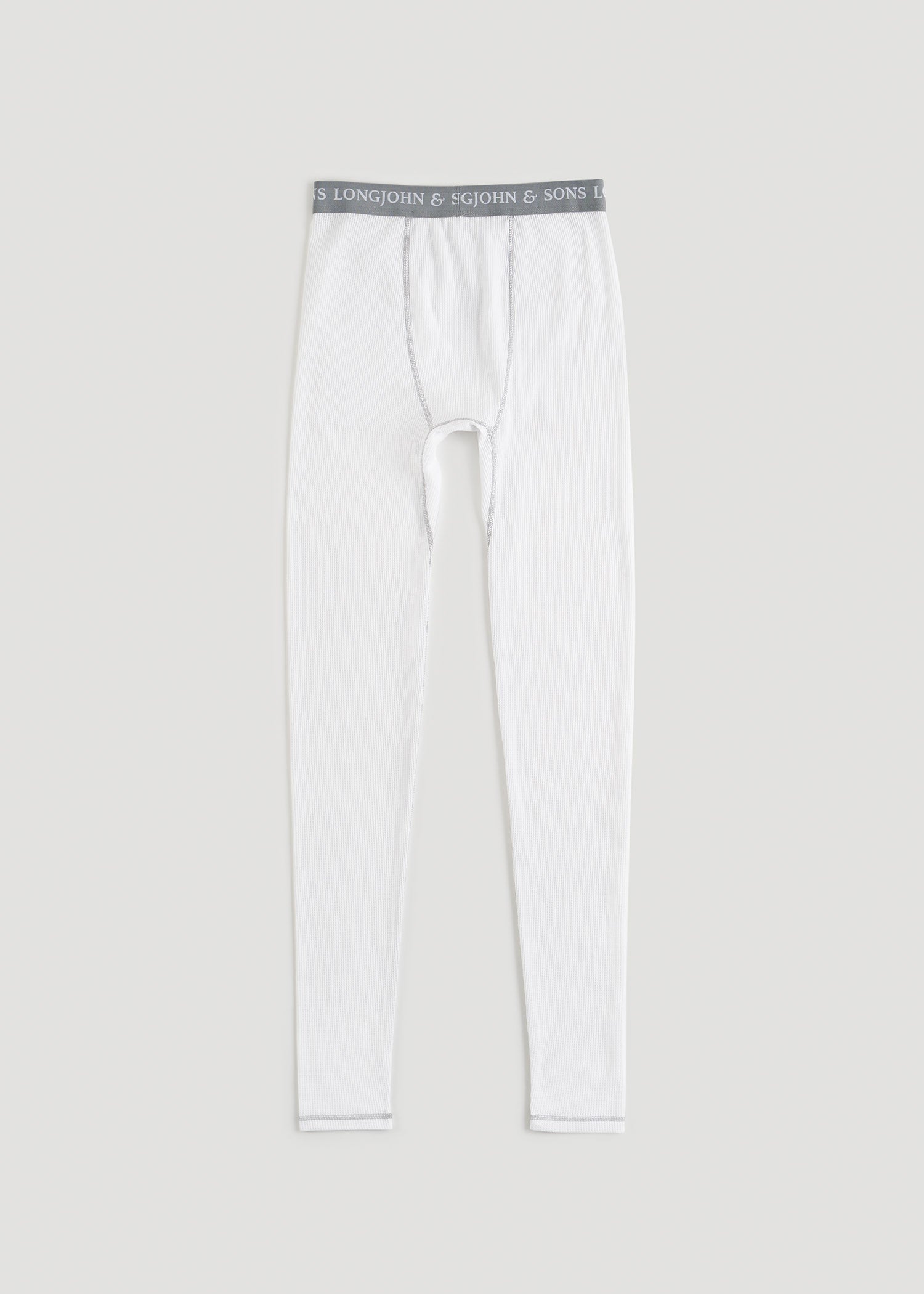 LJ&S Long Thermal Underwear for Tall Men in White