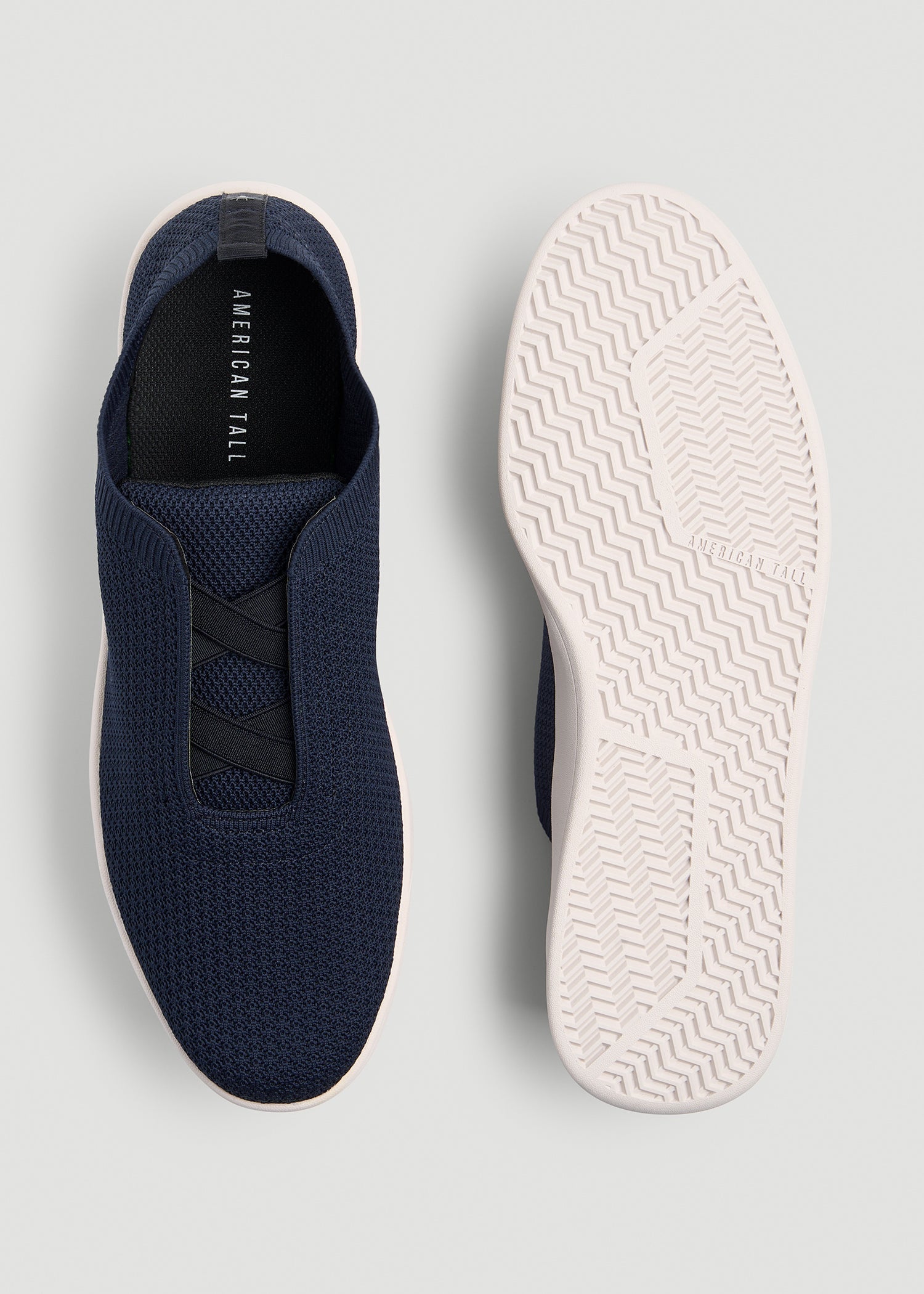 Lightweight Knit Sneakers for Tall Men in Navy