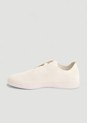 Lightweight Knit Sneakers for Tall Men in White Sand