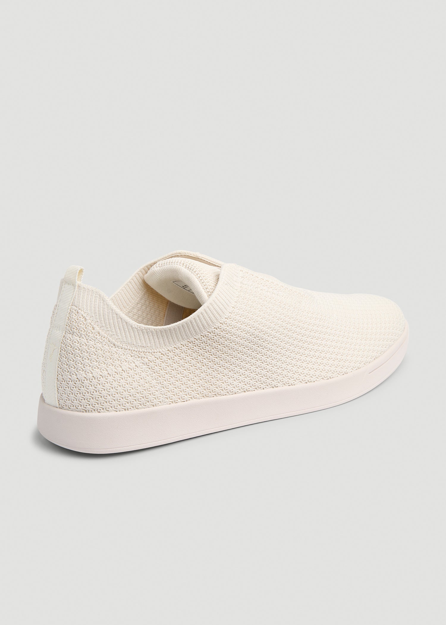 Lightweight Knit Sneakers for Tall Men in White Sand