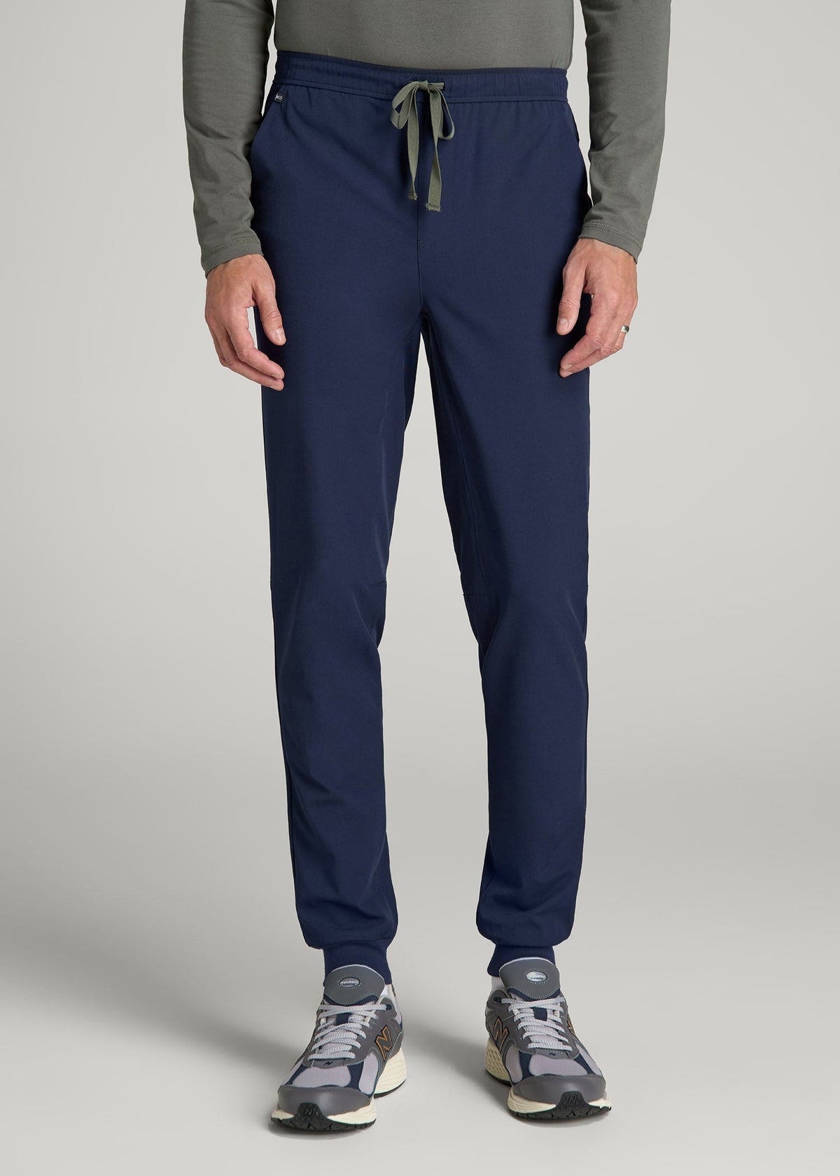 Scrub Joggers for Tall Men in Patriot Blue
